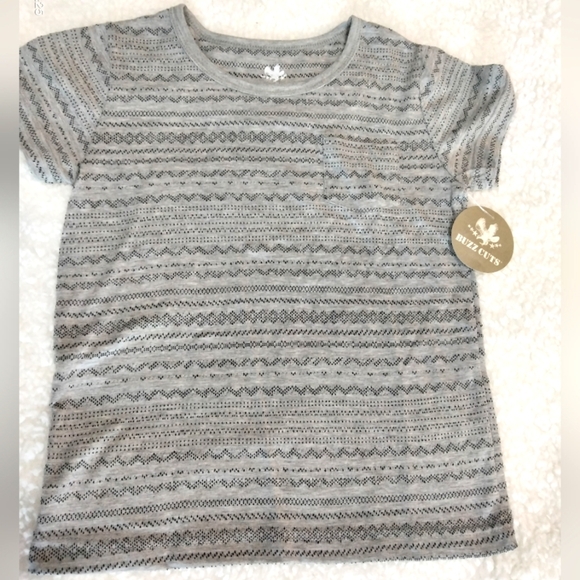 Billabong Other - Buzz Cuts Military Gray Black Short Sleeve Tee Casual Striped M 5/6